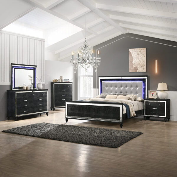 Valentino Black Bedroom Collection