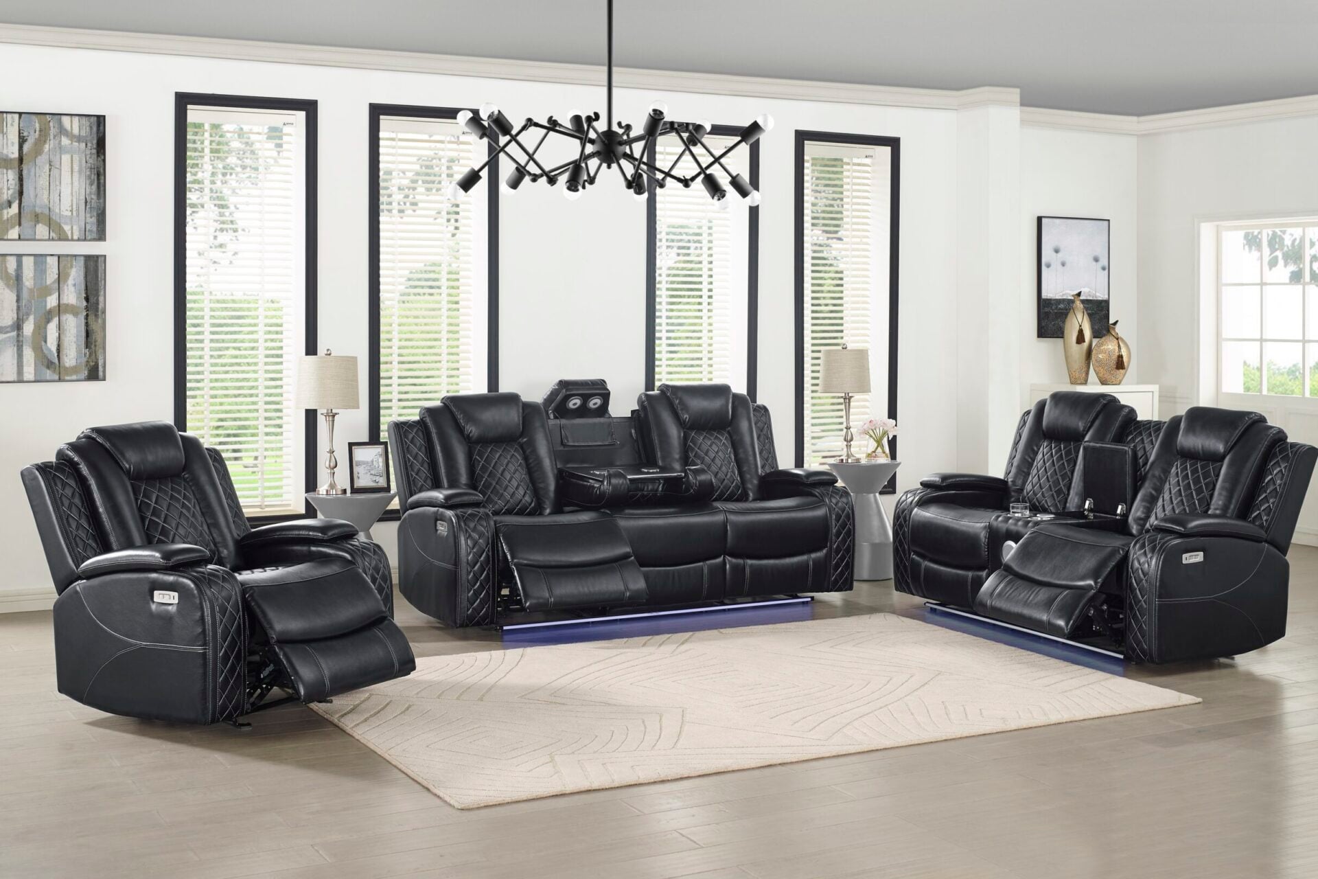 Orion II Black Motion Collection - New Classic Furniture