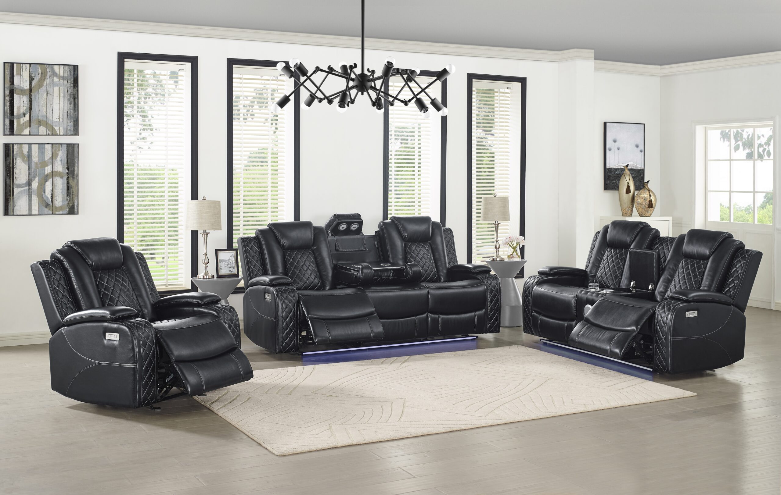 Orion II Black Motion Collection - New Classic Furniture