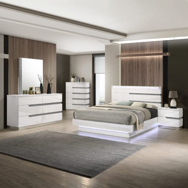 Paradox White Bedroom Collection