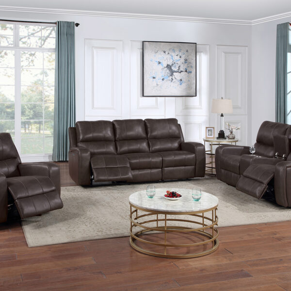 Linton Brown Leather Motion Collection