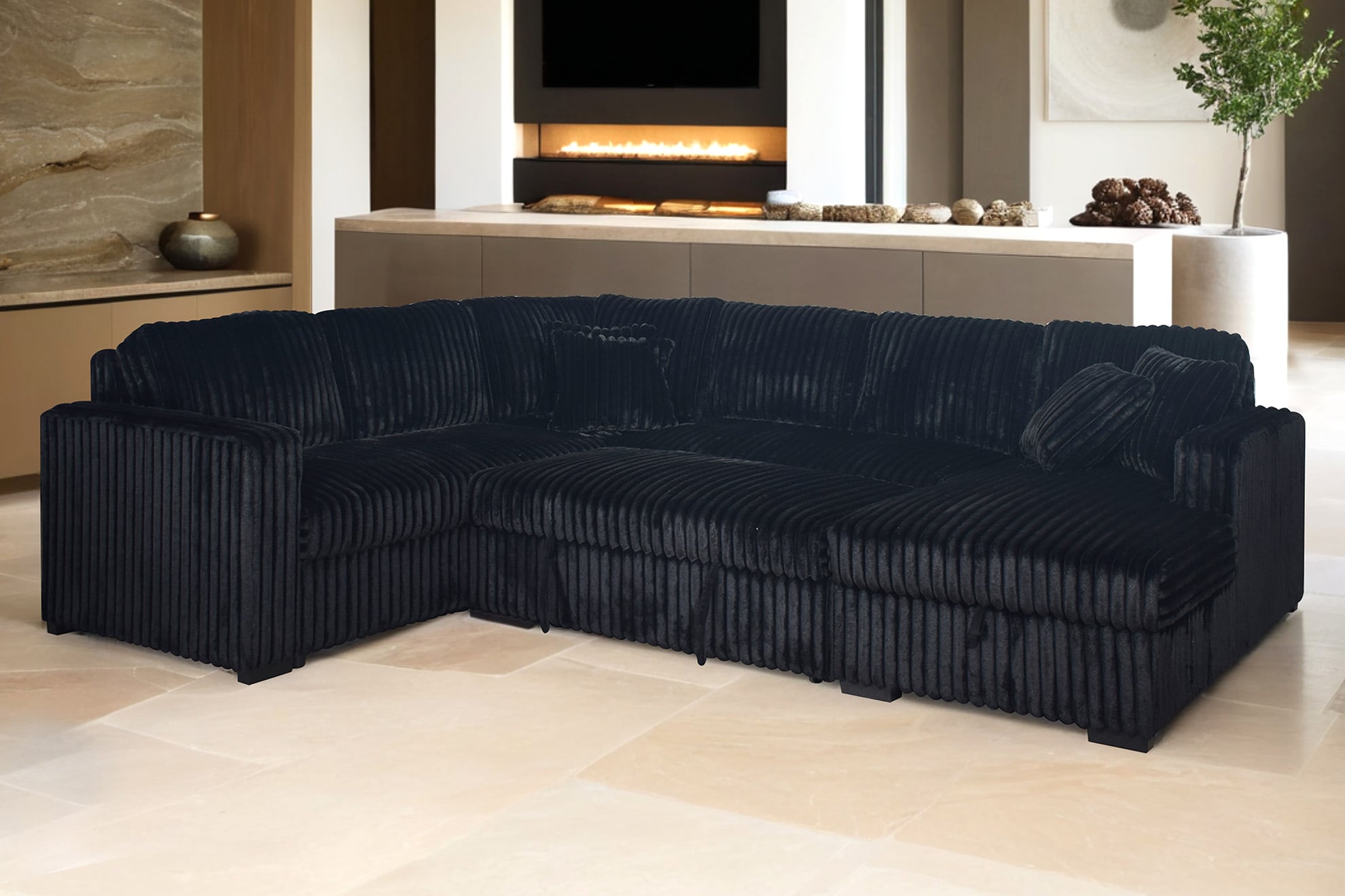 Bliss Sectional Midnight Stationary Collection - New Classic Furniture