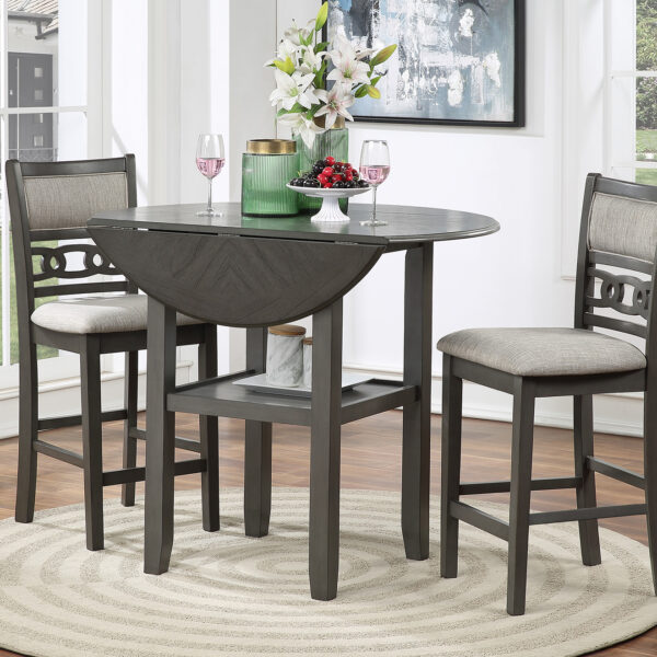 D1701-42S-GRY Gia Dining Counter Drop Leaf - Gray-2