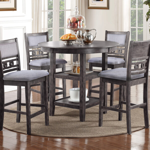 D1701-52S-GRY Gia Dining Round Counter - Gray
