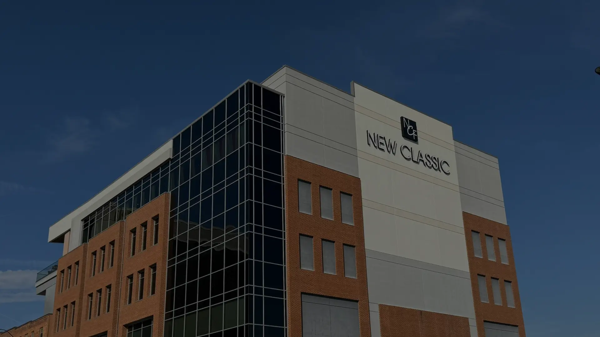 The New Classic Furniture building with its signage
