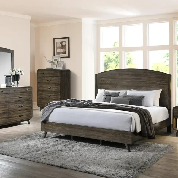 Rex Walnut Bedroom Collection Mid-Century Modern 5-piece set