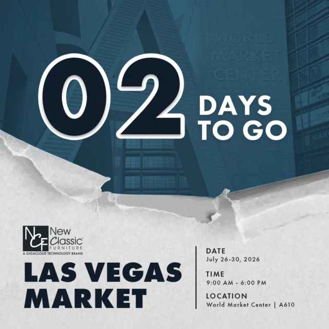 Make plans to visit our showroom during Las Vegas Market and discover products, technology, and solutions designed to help your business grow.

New Classic Furniture – New product introductions and best-selling collections.
Giga B2B – Source from thousands of products and global suppliers.
Wonder – Endless aisle technology that helps retailers sell more.
Resource Center – Marketing assets, sales tools, and dealer resources.

📍 World Market Center | A610
📅 July 26–30, 2026
🕗 9:00 AM – 6:00 PM

We look forward to welcoming you to our showroom!

#LasVegasMarket #FurnitureMarket #HomeFurnishings