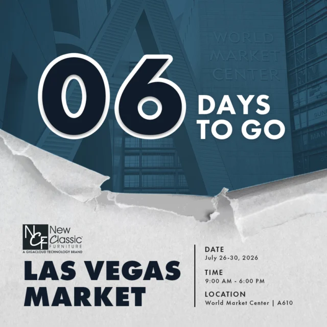 Make plans to visit our showroom during Las Vegas Market and discover products, technology, and solutions designed to help your business grow.

New Classic Furniture – New product introductions and best-selling collections.
Giga B2B – Source from thousands of products and global suppliers.
Wonder – Endless aisle technology that helps retailers sell more.
Resource Center – Marketing assets, sales tools, and dealer resources.

📍 World Market Center | A610
📅 July 26–30, 2026
🕗 9:00 AM – 6:00 PM

We look forward to welcoming you to our showroom!

#LasVegasMarket #FurnitureMarket #HomeFurnishings